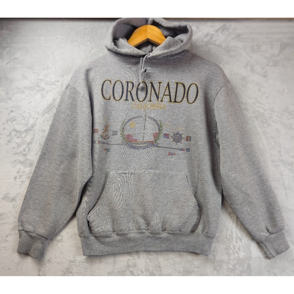 Vintage Robert Allan Coronado California Hoodie Hooded Sweatshirt Men Large USA